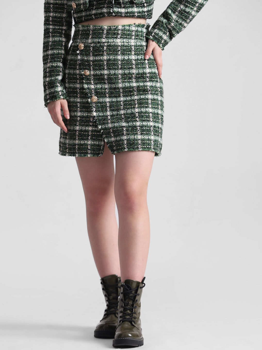 Women's Topshop Plaid Skirt, Size 4 US (fits like 0-2) - Green | eBay